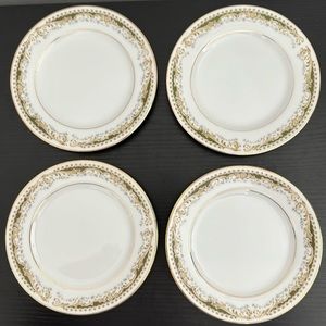 4 Queen Anne Signature Collection Select Fine China Bread/Dessert Plates